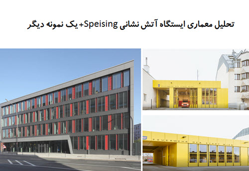 پاورپوینت تحلیل معماری ایستگاه آتش نشانی Speising+ یک نمونه دیگر